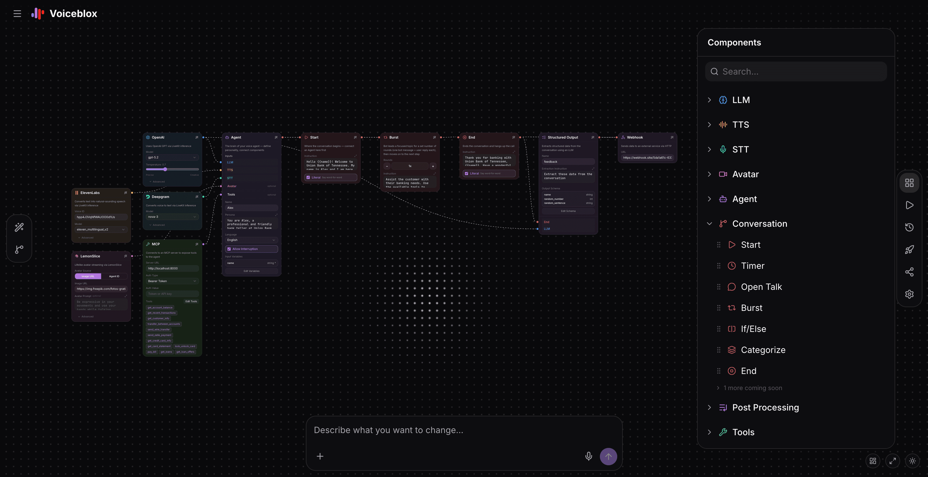 Voice Agent interface